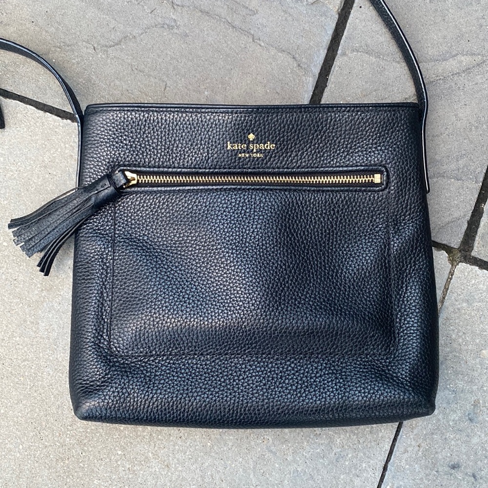 Kate Spade Cross-body Bag Black with Gold Hardware